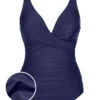 1950s Classic Solid One-Piece Swimsuit -Retro Pulse Shop SCXL000112 BL 01