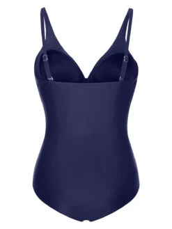 1950s Classic Solid One-Piece Swimsuit 25 1950s Classic Solid One-Piece Swimsuit -Retro Pulse Shop SCXL000112 BL 3