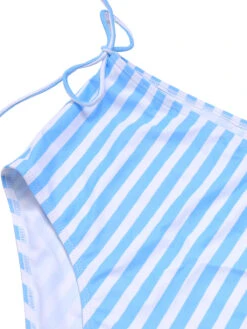 Blue 1950s Striped Heart Button Swimsuit -Retro Pulse Shop SCXL000115 6