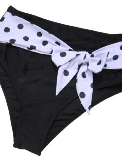 1950s Halter Contrast Polka Dots Swimsuit -Retro Pulse Shop SCXL000119 6 compressed