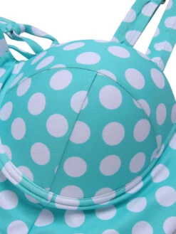 [Plus Size] 1930s Polka Dot Suspender Swimsuit Set -Retro Pulse Shop SCXL000128 T 1 5