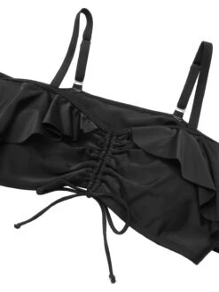 [Plus Size] Black 1950s Strap Dolman Sleeve Swimsuit -Retro Pulse Shop SCXL000145 4