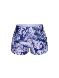 [Plus Size] Blue 1950s Leaves Spaghetti Strap Swimsuit -Retro Pulse Shop SCXL000147 4