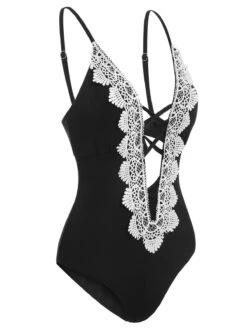 1930s Lace Knitted One-Piece Swimsuit -Retro Pulse Shop SCXL000154 B 01 3