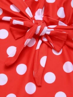 1930s Halter Lace-Up Polka Dots One-Piece Swimsuit -Retro Pulse Shop SCXL000155 R 6 7 compressed