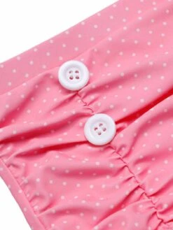 Pink 1940s Floral Cross Halter Swimsuit 14 Pink 1940s Floral Cross Halter Swimsuit -Retro Pulse Shop SCXL000169 5