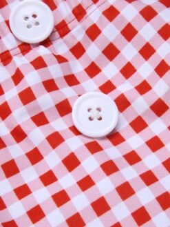 Red 1950s Halter Plaids Swimsuit -Retro Pulse Shop SCXL000175 6 compressed