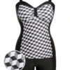 [Plus Size] Black & White 1960s Geometric Lace-Up Swimsuit -Retro Pulse Shop SCXL000181 B 01 1