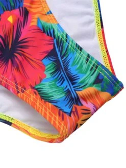 [Plus Size] Yellow 1940s Ruffles Floral Swimsuit -Retro Pulse Shop SCXL000185 6 compressed