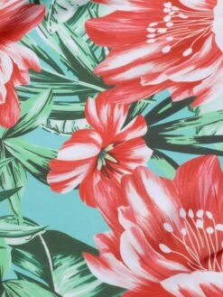 [Plus Size] 1940s Strap Flowers One-Piece Swimsuit -Retro Pulse Shop SCXL000186 17