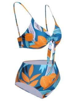 [Plus Size] 1940s Spaghetti Strap Print Swimsuit & Cover-Up -Retro Pulse Shop SCXL000191 1 2 compressed