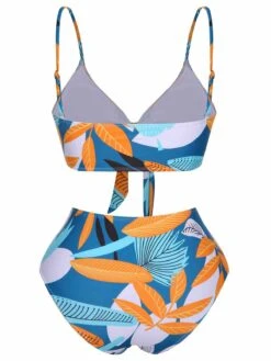 [Plus Size] 1940s Spaghetti Strap Print Swimsuit & Cover-Up -Retro Pulse Shop SCXL000191 1 3 compressed