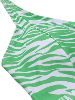 [Plus Size] 1940s Zebra Print Cutout Halter Swimsuit -Retro Pulse Shop SCXL000192 4