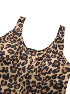 [Plus Size] 1940s Strap Print One-Piece Skirt Swimsuit -Retro Pulse Shop SCXL000193 2 5 compressed