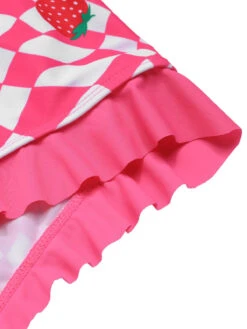 Pink 1960s Strawberry Plaid One-Piece Swimsuit -Retro Pulse Shop SCXL000195 5