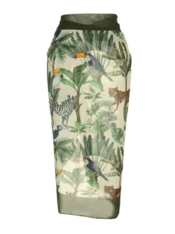 Multicolor 1960s Palm Leaf Swimsuit & Cover-Up -Retro Pulse Shop SCXL000203 MC 1 8