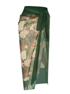 1950s Tropical Plant Patchwork Bikini Set & Cover-Up -Retro Pulse Shop SCXL000208 MC 1 5