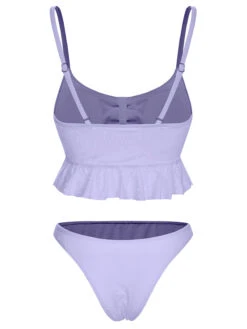 1950s Spaghetti Strap Solid Ruffles Swimsuit & Cover-Up -Retro Pulse Shop SCXL000212 PU 6