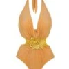 Yellow 1930s 3D Flower Halter Swimsuit -Retro Pulse Shop SCXL000227 Y 1 1