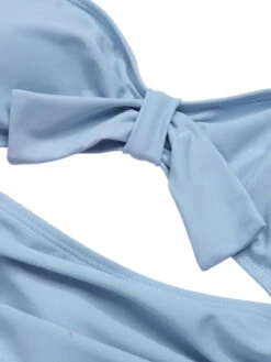 Blue 1930s Folds Back Strap One-Piece Swimsuit -Retro Pulse Shop SCXL000254 5