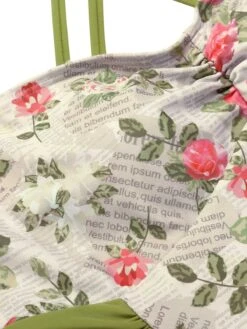 1940s Double Strap Pleated Roses One-Piece Swimsuit -Retro Pulse Shop SCXL000272 4 compressed