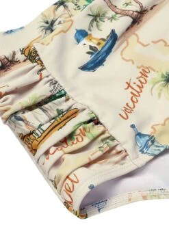 2PCS Yellow 1970s Retro Architectural Pattern Swimsuit & Cover-Up -Retro Pulse Shop SCXL000273 5 890e4025 1445 439a b02b 8dbb989e91a2