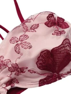 [Pre-Sale] Wine Red 1950s Spaghetti Strap Butterflies Swimsuit -Retro Pulse Shop SCXL000281 4 compressed