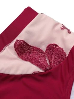 [Pre-Sale] Wine Red 1950s Spaghetti Strap Butterflies Swimsuit -Retro Pulse Shop SCXL000281 5 compressed