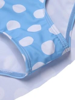 [Pre-Sale] Blue 1960s Polka Dot Petal Neck Swimsuit -Retro Pulse Shop SCXL000284 6