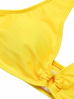 [Pre-Sale] Yellow 1970s Lace-Up Halter Bikini Set -Retro Pulse Shop SCXL000288 4