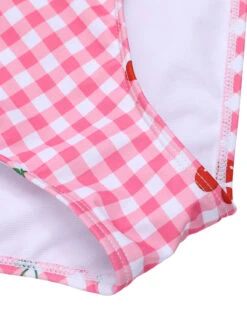 [Pre-Sale] Pink 1950s Plaid & Cherry Strap Swimsuit -Retro Pulse Shop SCXL000302 6