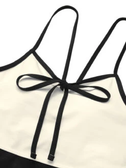 1950s Color Contrast BowKnot Strap Swimsuit -Retro Pulse Shop SCXL000309 12