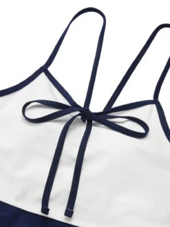 1950s Color Contrast BowKnot Strap Swimsuit -Retro Pulse Shop SCXL000309 8
