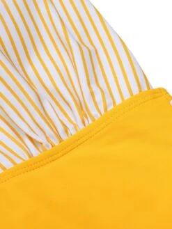 Yellow 1950s Halter Striped Patchwork Swimsuit -Retro Pulse Shop SCXL000328 5