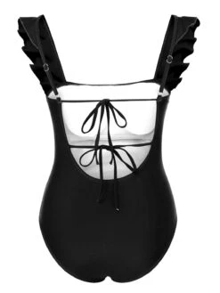 1950s Ruffles Backless Solid One-Piece Swimsuit -Retro Pulse Shop SCXL000348 11 compressed