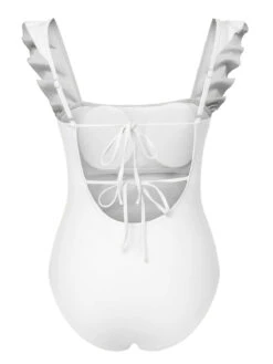 1950s Ruffles Backless Solid One-Piece Swimsuit -Retro Pulse Shop SCXL000348 7 compressed