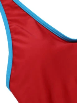 Red & Blue 1930s Solid Patchwork Swimsuit Set -Retro Pulse Shop SCXL000368 4