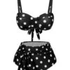 Vintage 1950s Polka Dots Strap Swimsuit 2 Vintage 1950s Polka Dots Strap Swimsuit -Retro Pulse Shop SCXL000379 B 1