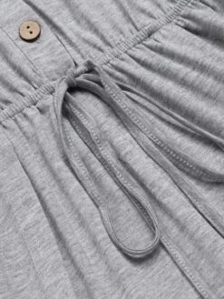 Light Gray 1950s Round Neck Solid Romper -Retro Pulse Shop SCXL000389 4 compressed