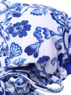 Blue & White 1950s Porcelain Strappy Bikini -Retro Pulse Shop SCXL000392 4