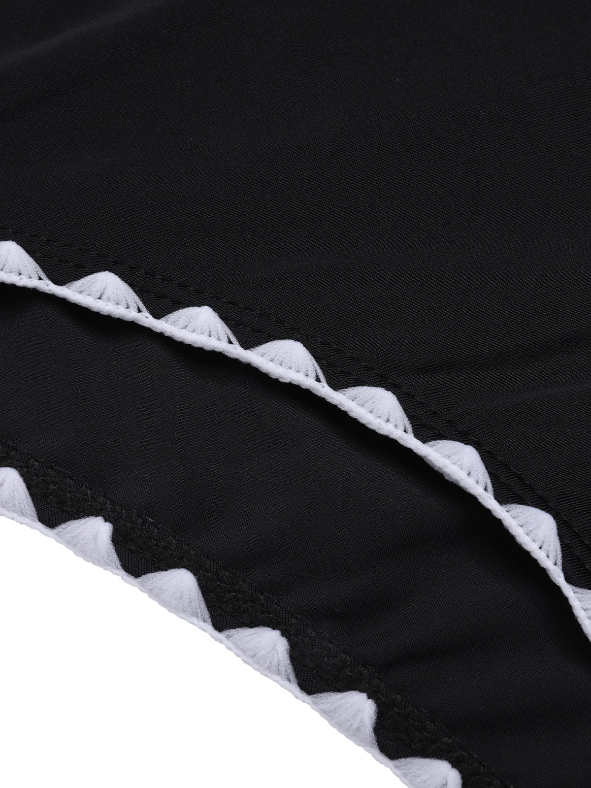 Black 1950s Solid Jagged Edge Swimsuit 6 Black 1950s Solid Jagged Edge Swimsuit - Image 4