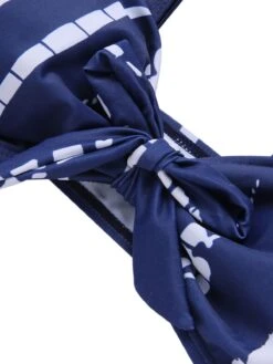 Dark Blue 1960s Dyed Graphic Strap Swimsuit & Cover Up -Retro Pulse Shop SCXL000396 5