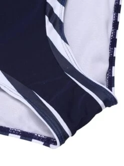 Dark Blue 1930s Stripes Halter Buttons Swimsuit -Retro Pulse Shop SCXL000397 6