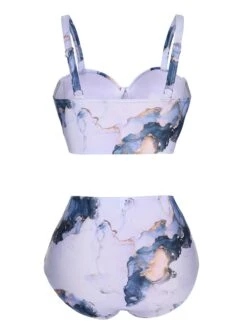 1960s Print Spaghetti Strap Swimsuit -Retro Pulse Shop SCXL000404 7 compressed