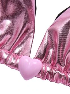 [Pre-Sale] Pink 1970s Metallic 3D Heart Swimsuit -Retro Pulse Shop SCXL000427 5