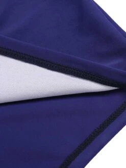 Dark Blue 1940s Halter Ocean Stripes Swimsuit -Retro Pulse Shop SCXL000436 6 compressed