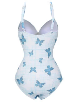 [Pre-Sale] Multicolor 1970s Butterfly Bow Strap Swimsuit -Retro Pulse Shop SCXL000439 3