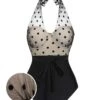 [Pre-Sale] Black 1950s Halter Polka Dots Mesh Swimsuit -Retro Pulse Shop SCXL000444 01 compressed