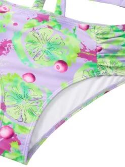 Light Green 1940s Grape Ruffle Swimsuit -Retro Pulse Shop SCXL000454 3