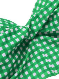 1950s Gingham Plaid Suspender Swimsuit -Retro Pulse Shop SCXL000471 12